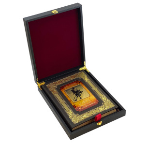 A gift book in a leather cover "Evenings on a farm near Dikanka. " Nikolai Gogol